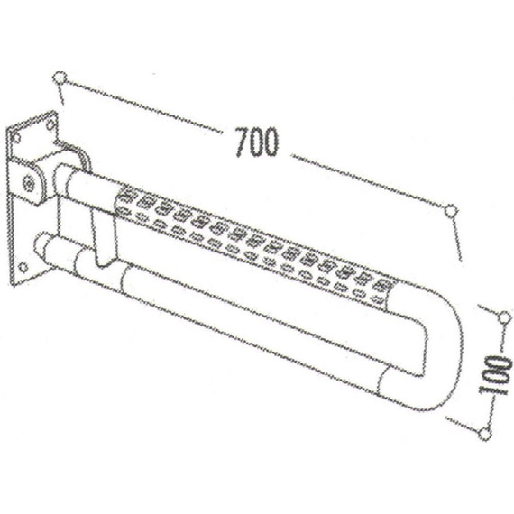 Откидной поручень для раковины и унитаза Creavit TB302 - фото 5