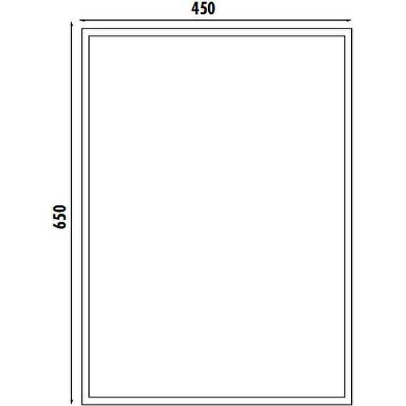Зеркало Creavit 45 см TB500, серый - фото 2