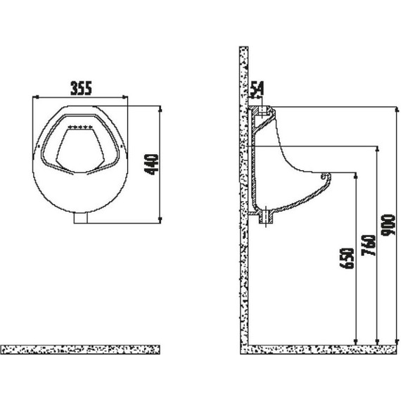 Писсуар подвесной Creavit TP600 - фото 2