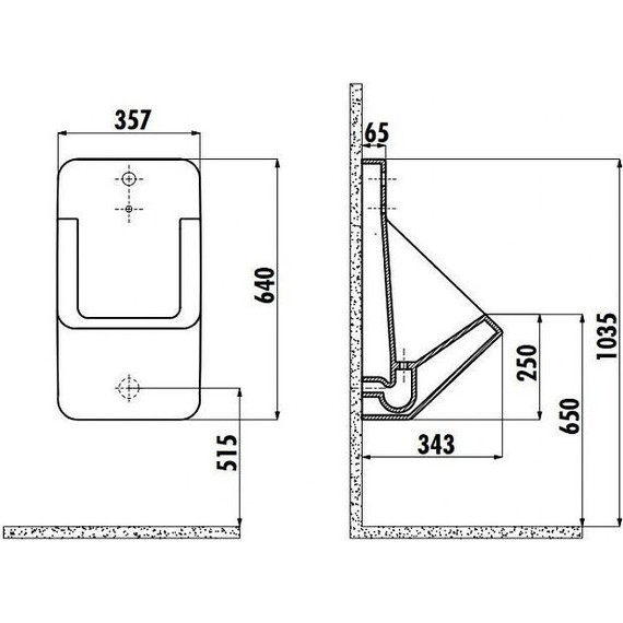 Писсуар подвесной сенсорный Creavit TP640, белый - фото 3