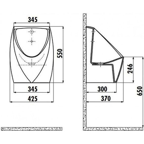Писсуар подвесной Creavit TP645 - фото 2
