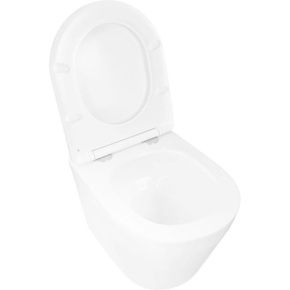 Инсталляция с подвесным унитазом комплект: Grohe Rapid SL 38772001 с подвесным безободковым унитазом Loranto Krosa 87266 сиденье микролифт, крепление, кнопка смыва хром (Система смыва торнадо) - фото 9