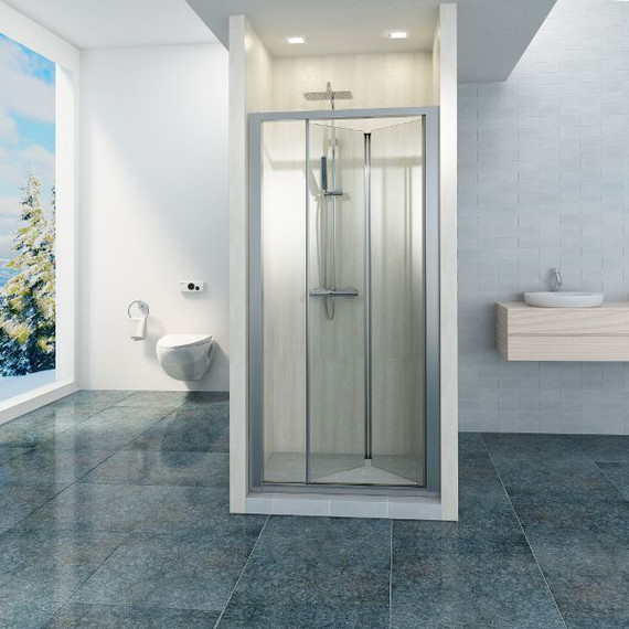 Душевая дверь Sole Vega 80 см, хром/прозрачное - фото 2