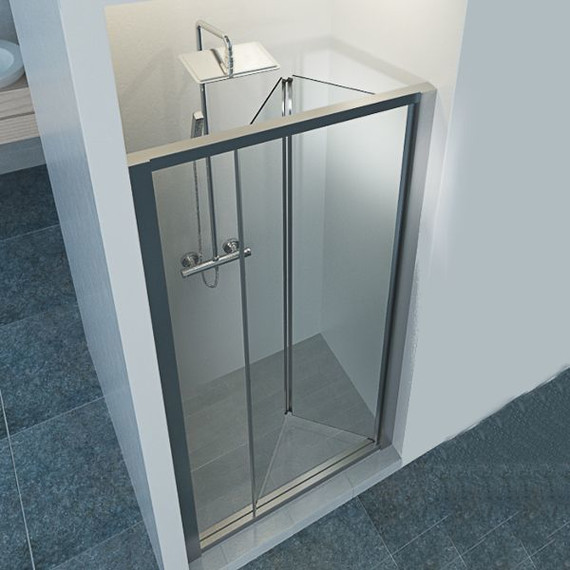 Душевая дверь Sole Vega 80 см, хром/прозрачное - фото 3