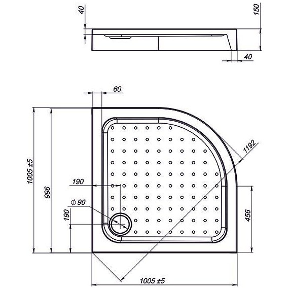 Поддон акриловый Nova Neo 100х100 см - фото 2