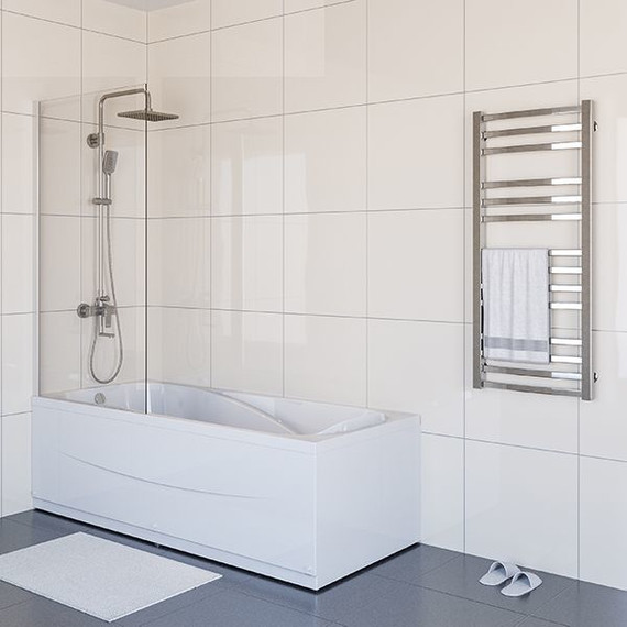 Шторка для ванны Mirsant Clear 80 см, хром/прозрачное - фото 2