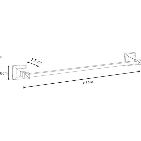 Полотенцедержатель Azario Altre AZ-96001B, цвет чёрный матовый - фото 2