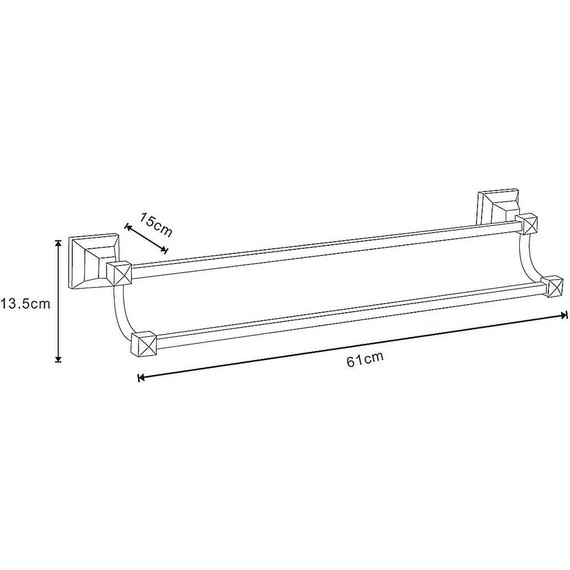 Полотенцедержатель Azario Altre AZ-96002BB, цвет чёрный матовый - фото 2