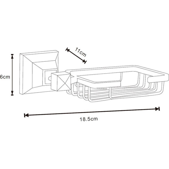 Мыльница Azario Altre AZ-96009B, цвет чёрный матовый - фото 2