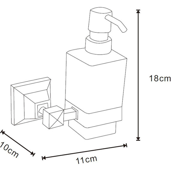 Дозатор для жидкого мыла Azario Altre AZ-96012B, цвет чёрный матовый - фото 2