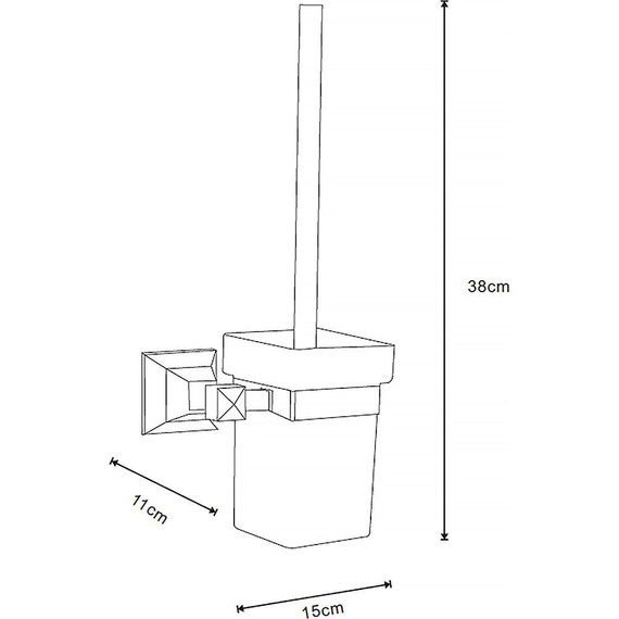 Ершик для унитаза Azario Altre AZ-96013B, цвет чёрный матовый - фото 2