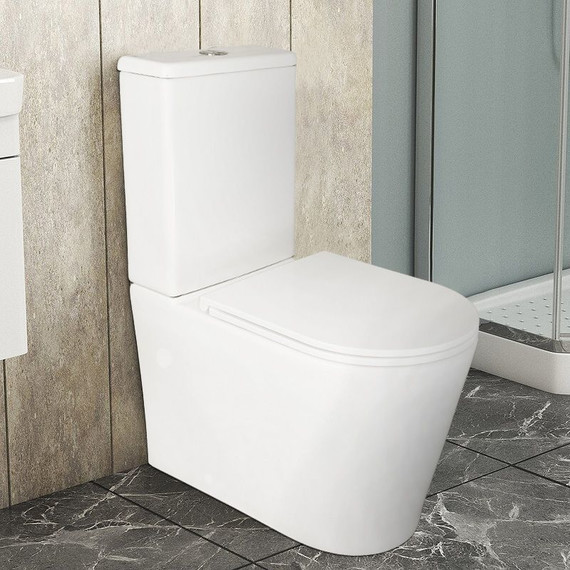 Унитаз-компакт безободковый Azario Conto AZ-T005BR с тонкой крышкой микролифт (Система смыва торнадо), Цвет производителя: белый - фото, картинка 18 Унитаз-компакт безободковый Azario Conto AZ-T005BR с тонкой крышкой микролифт (Система смыва торнадо), Цвет производителя: белый - фото 18