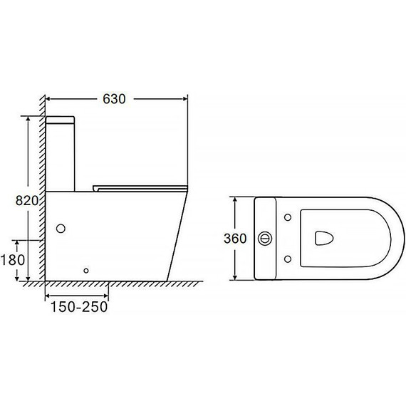 Унитаз-компакт безободковый Azario Conto AZ-T005BR с тонкой крышкой микролифт (Система смыва торнадо), Цвет производителя: белый - фото, картинка 19 Унитаз-компакт безободковый Azario Conto AZ-T005BR с тонкой крышкой микролифт (Система смыва торнадо), Цвет производителя: белый - фото 19