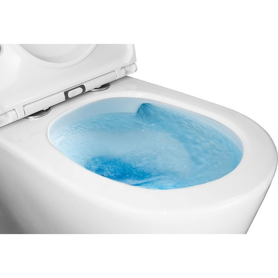 Унитаз-компакт безободковый Azario Conto AZ-T005BR с тонкой крышкой микролифт (Система смыва торнадо), Цвет производителя: белый - фото, картинка 8 Унитаз-компакт безободковый Azario Conto AZ-T005BR с тонкой крышкой микролифт (Система смыва торнадо), Цвет производителя: белый - фото 8