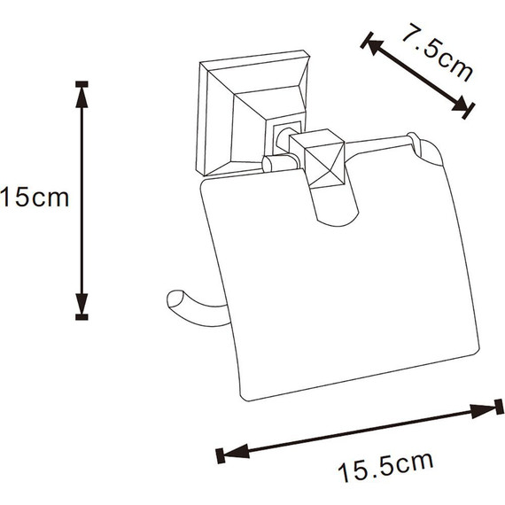 Держатель для туалетной бумаги Azario Altre AZ-96010B, цвет чёрный матовый - фото 2