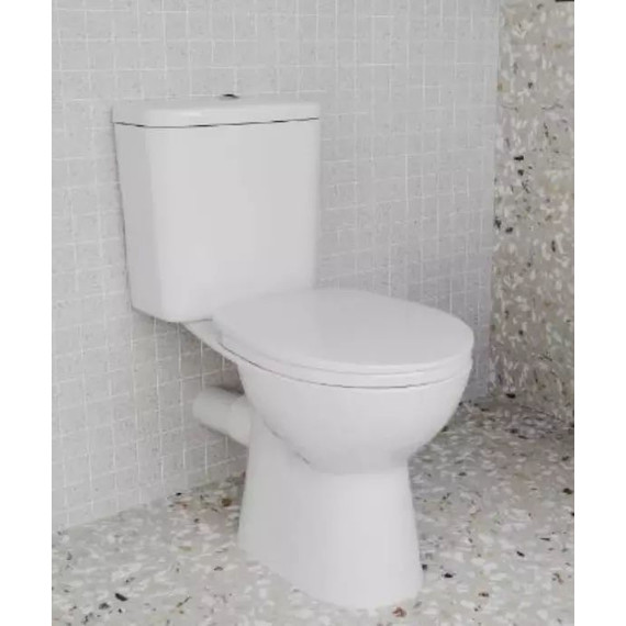 Унитаз-компакт безободковый Vitra Norm Himmel 9864B099-7207 с крышкой термопласт с микролифтом - фото 2