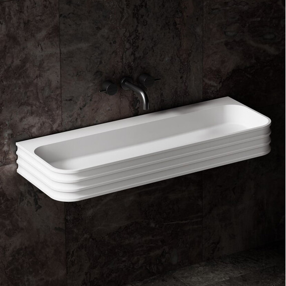 Раковина подвесная Abber Stein 80 см AS2651-0.8, белый матовый - фото 