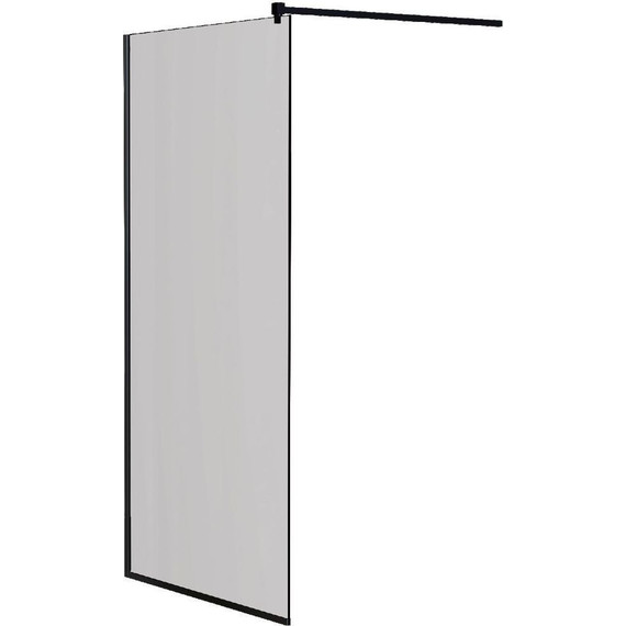 Душевая перегородка Mirsant Walk in 100 см с аксессуарами (стекло 8 мм) чёрный/прозрачное - фото 5