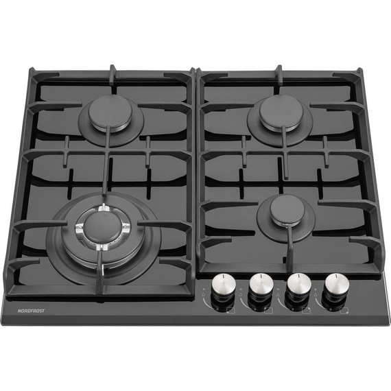 Газовая варочная поверхность NordFrost HM 6042 B (чёрное стекло) - фото 2