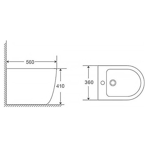 Биде напольное Azario Grado AZ-2141C - фото 9