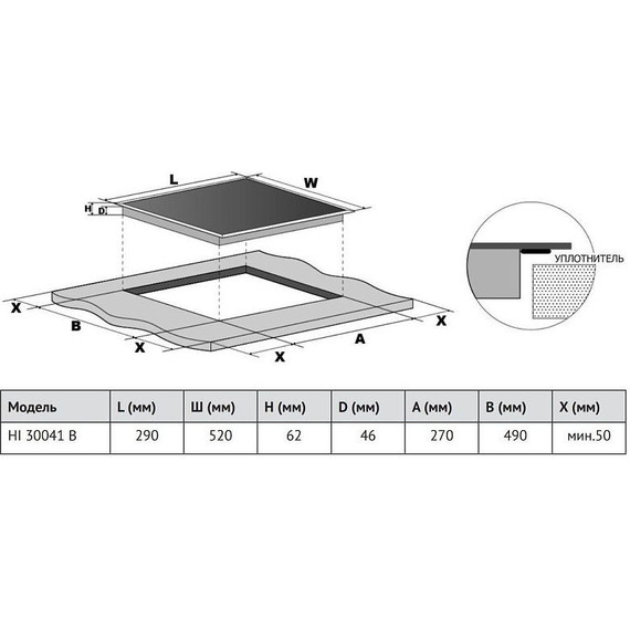 Индукционная варочная поверхность Korting HI 30041 B Domino - фото 2