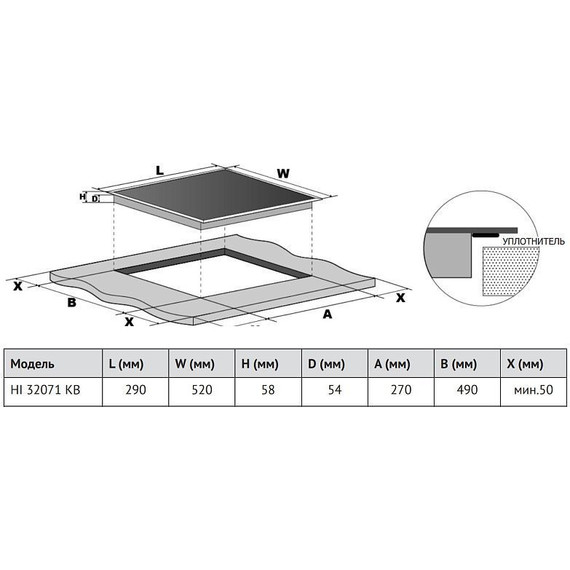 Индукционная варочная поверхность Korting HI 32071 KB Domino - фото 2