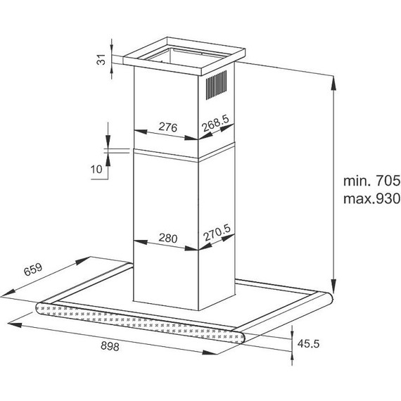 Вытяжка Korting KHA 99360 XGN (чёрное стекло) - фото 6