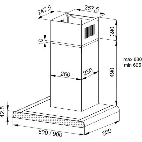 Вытяжка Korting KHC 6958 XGN (чёрное стекло) - фото 4