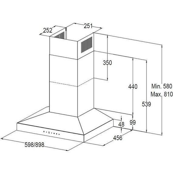 Вытяжка Korting KHC 9831 XGN (чёрное стекло) - фото 2