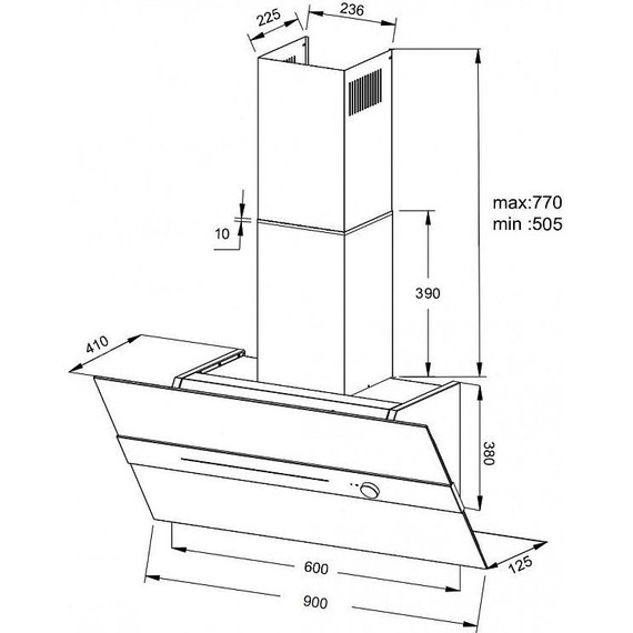 Вытяжка Korting KHC 99799 AGN (чёрное стекло) - фото 6