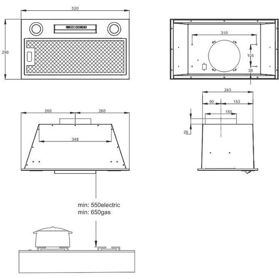 Вытяжка Korting KHI 6755 X - фото 2