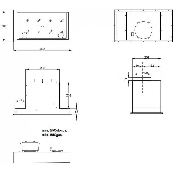 Вытяжка Korting KHI 6777 GB (слоновая кость стекло) - фото 3