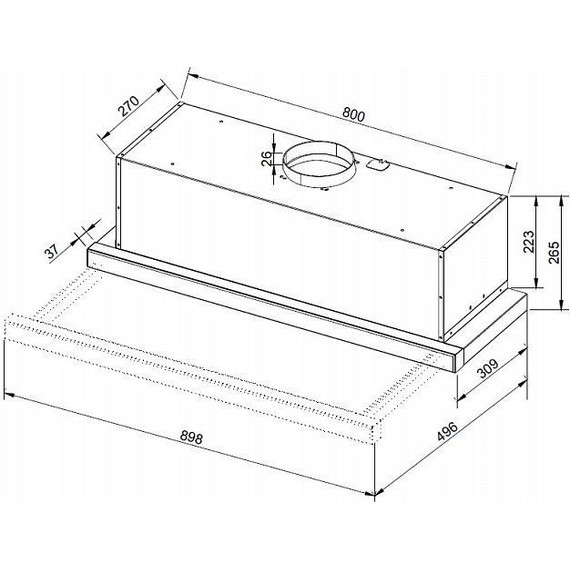 Вытяжка Korting KHP 9975 GN (чёрное стекло) - фото 2