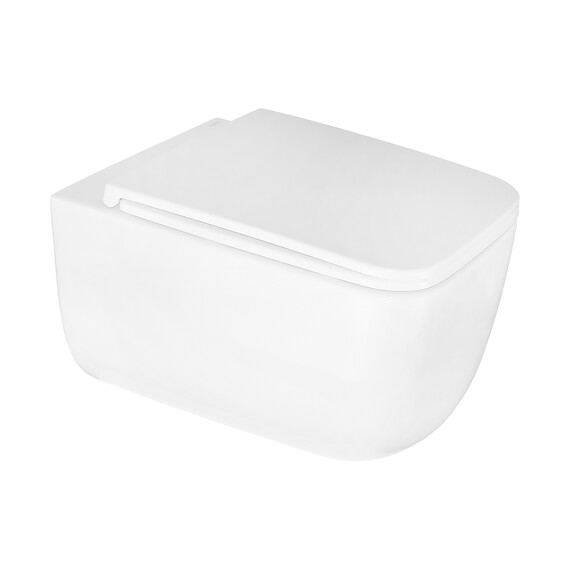 Унитаз подвесной безободковый Azario Flavia AZ-0076-UQ1 с крышкой микролифт (Система смыва торнадо) - фото 2