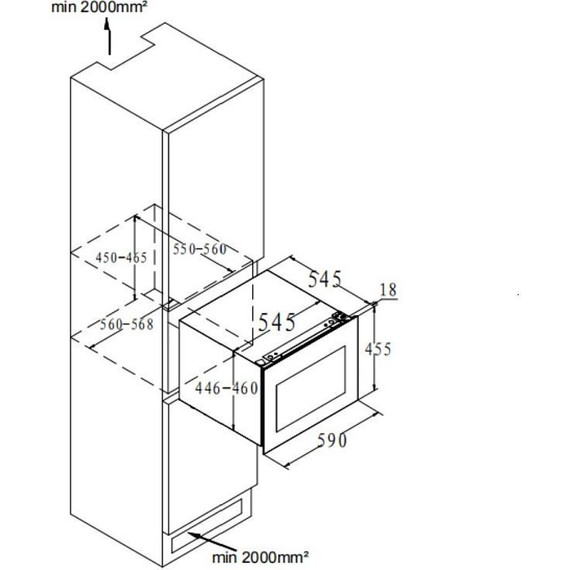 Встраиваемый винный шкаф Korting KFW 501 SL GXN - фото 3