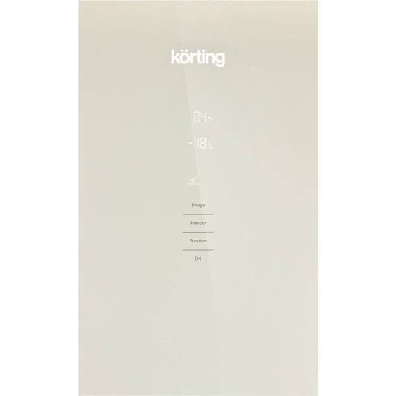Двухкамерный холодильник Korting KNFC 62370 GB (бежевое стекло) - фото 3