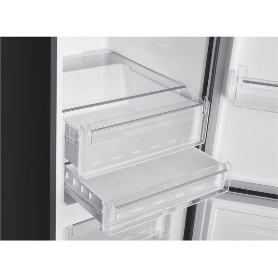 Двухкамерный холодильник Korting KNFC 62980 GN (чёрное стекло) - фото 6