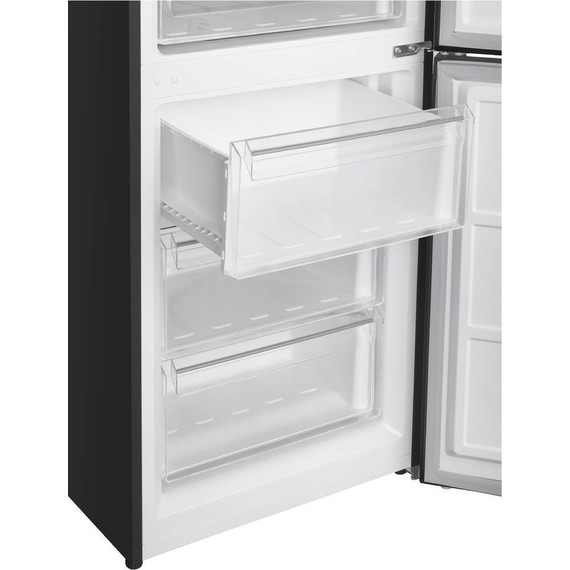 Двухкамерный холодильник Korting KNFC 62980 GN (чёрное стекло) - фото 7