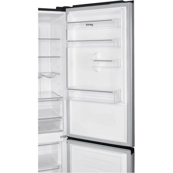 Двухкамерный холодильник Korting KNFC 62980 GN (чёрное стекло) - фото 8