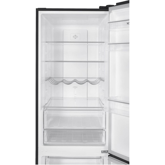 Двухкамерный холодильник Korting KNFC 62980 GN (чёрное стекло) - фото 9