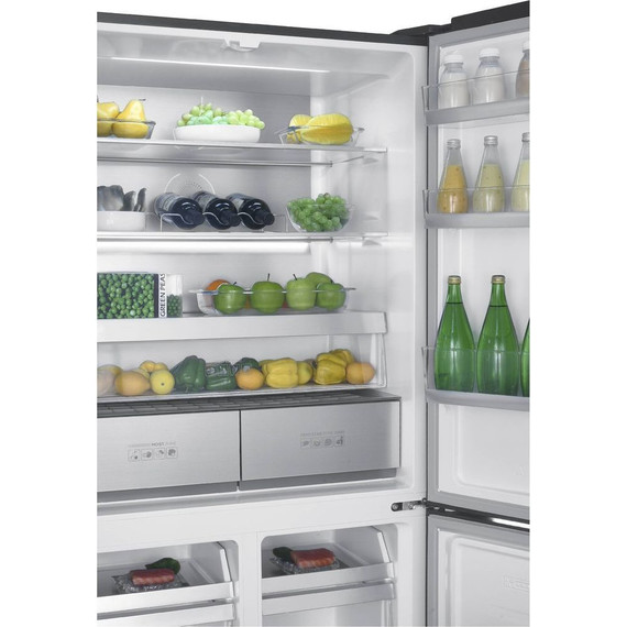 Холодильник Side by Side Korting KNFM 91868 GN (чёрное стекло) - фото 4