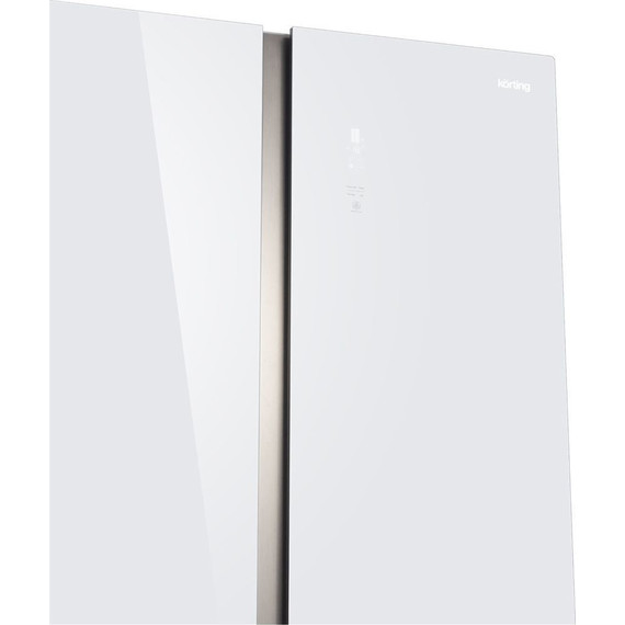 Холодильник Side by Side Korting KNFS 93535 GW (белое стекло) - фото 4