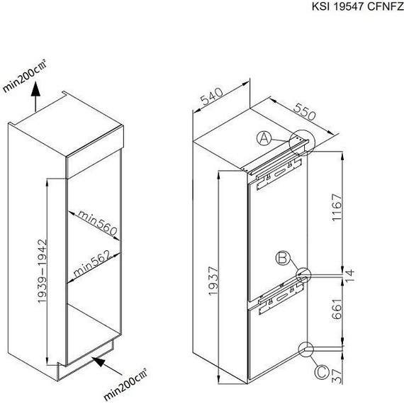 Двухкамерный холодильник Korting KSI 19547 CFNFZ - фото 8