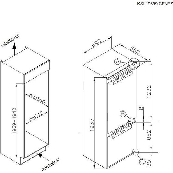 Двухкамерный холодильник Korting KSI 19699 CFNFZ - фото 8