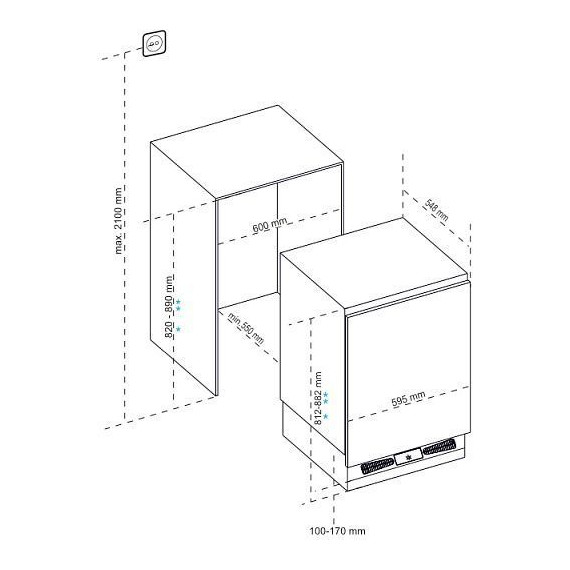 Однокамерный холодильник Korting KSI 8185 - фото 3