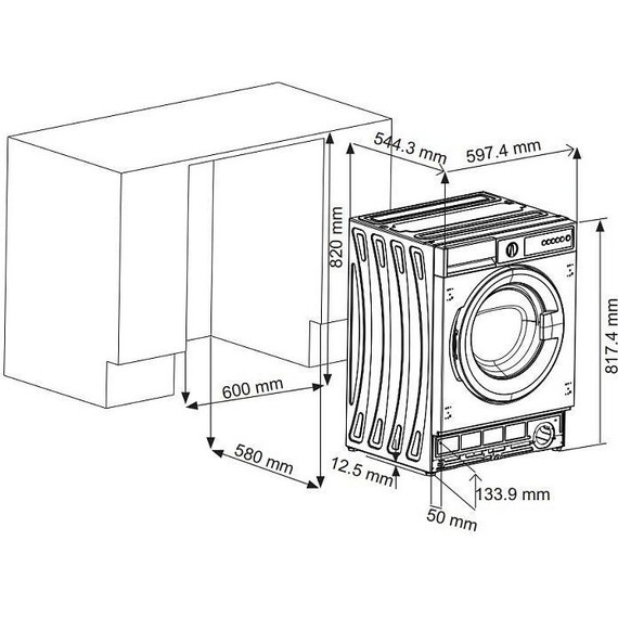 Встраиваемая стиральная машина Korting KWMI 14V87 - фото 3