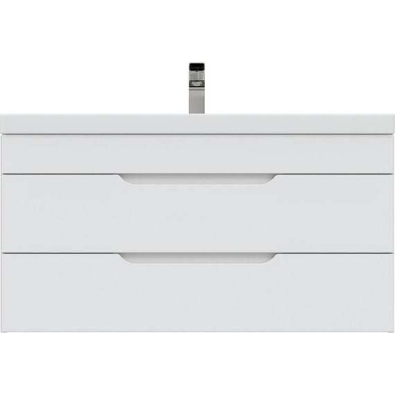 Тумба подвесная с раковиной Mirsant Soho Quadro 90 см (раковина Deep 90) - фото 3