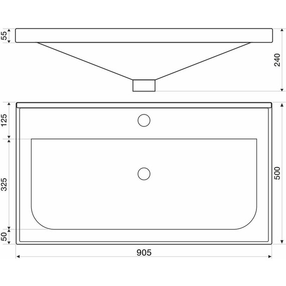 Тумба подвесная с раковиной Mirsant Soho Quadro 90 см (раковина Deep 90) - фото 8