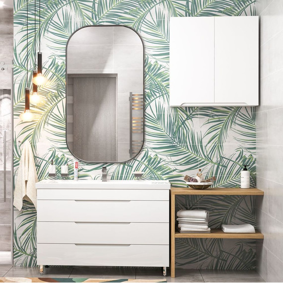 Тумба напольная с раковиной Mirsant Soho quadro 120 см (раковина Deep 120) белый - фото 5