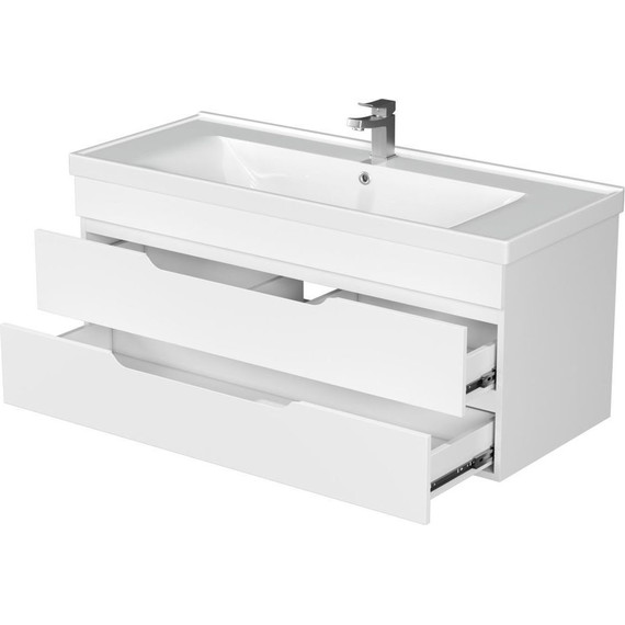 Тумба подвесная с раковиной Mirsant Soho Quadro 120 см (раковина Deep 120) - фото 4